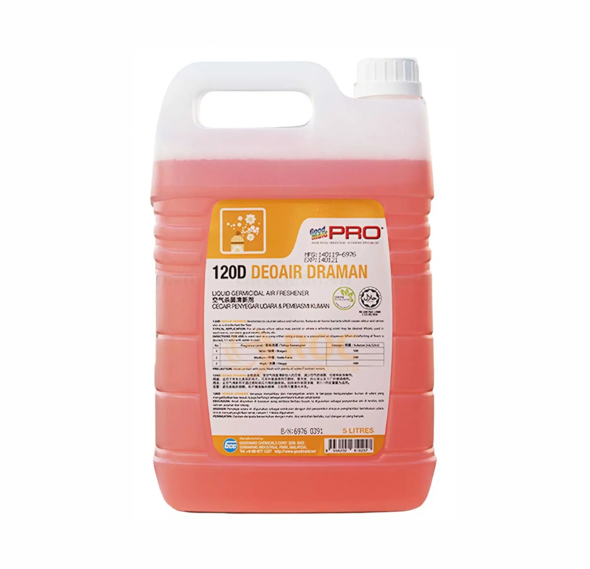 Dung dịch khử mùi phòng Goodmaid Pro GMP120D Deoair Draman (Hương hoa lài)