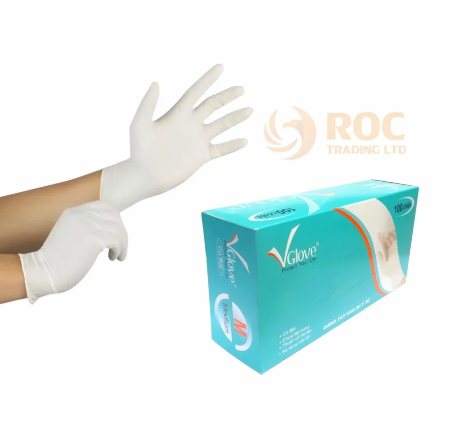 Găng tay y tế Vglove có bột có tại ROC