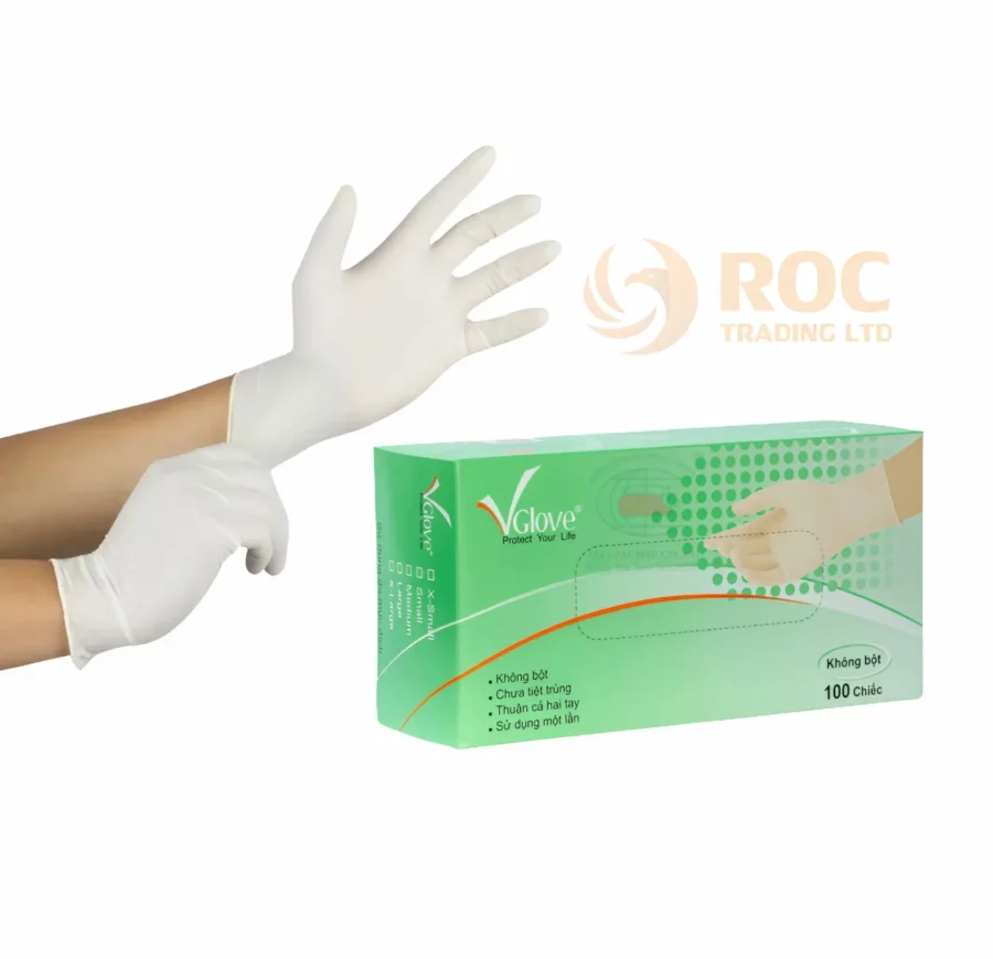 Găng tay y tế Vglove không bột giá tốt tại ROC