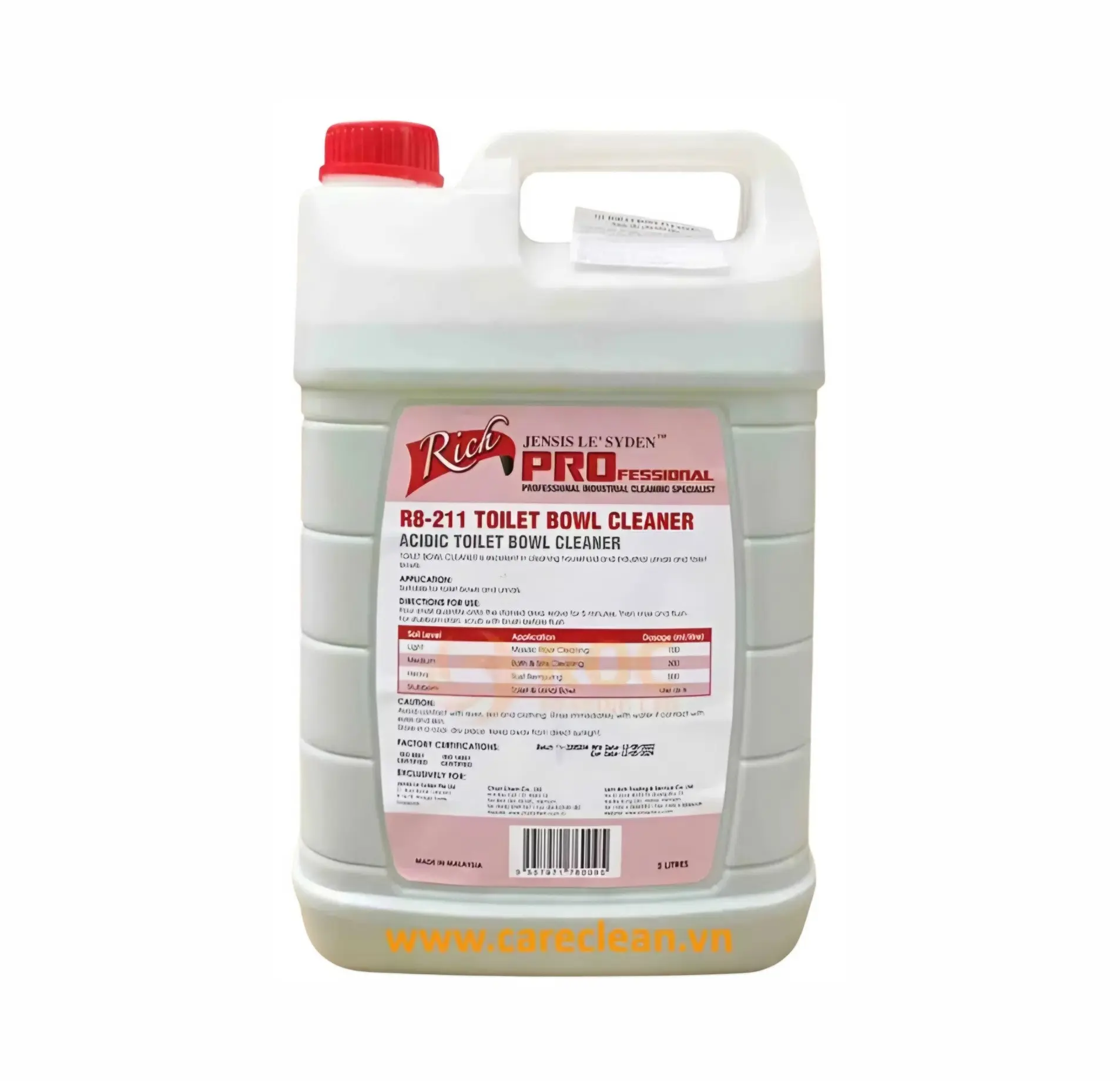 Hóa chất tẩy bồn cầu Rich Pro R8-211 Toilet Bowl Cleaner