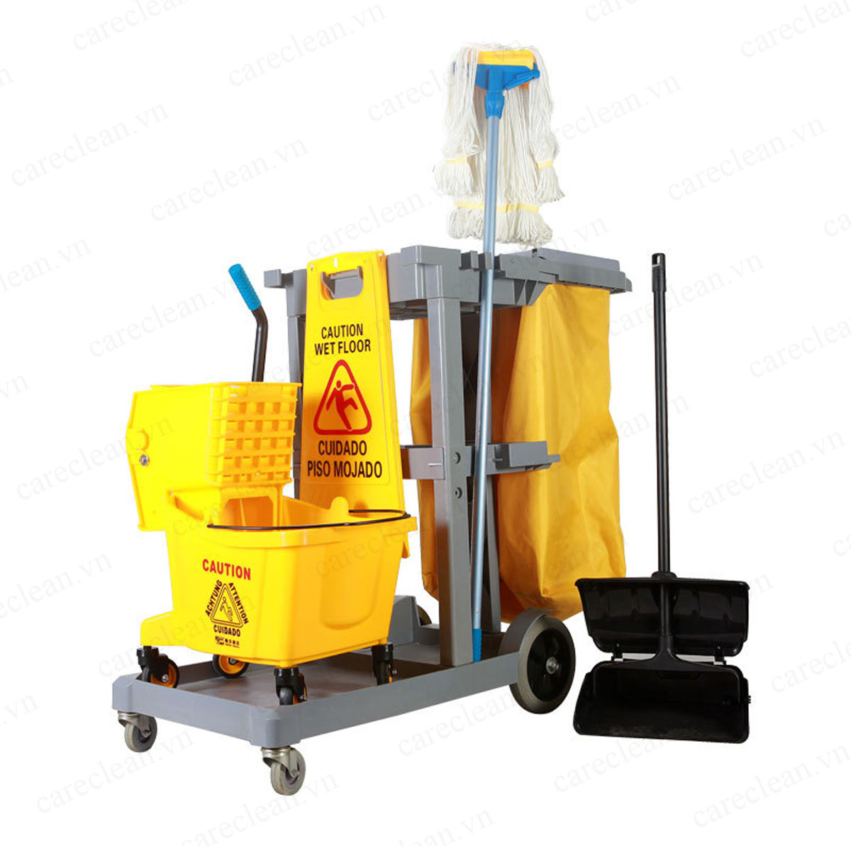 Xe dọn vệ sinh D11-1 có nắp 