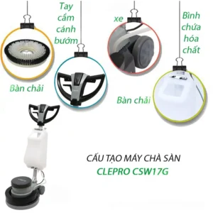 Chi tiết máy chà sàn Clepro CSW17G