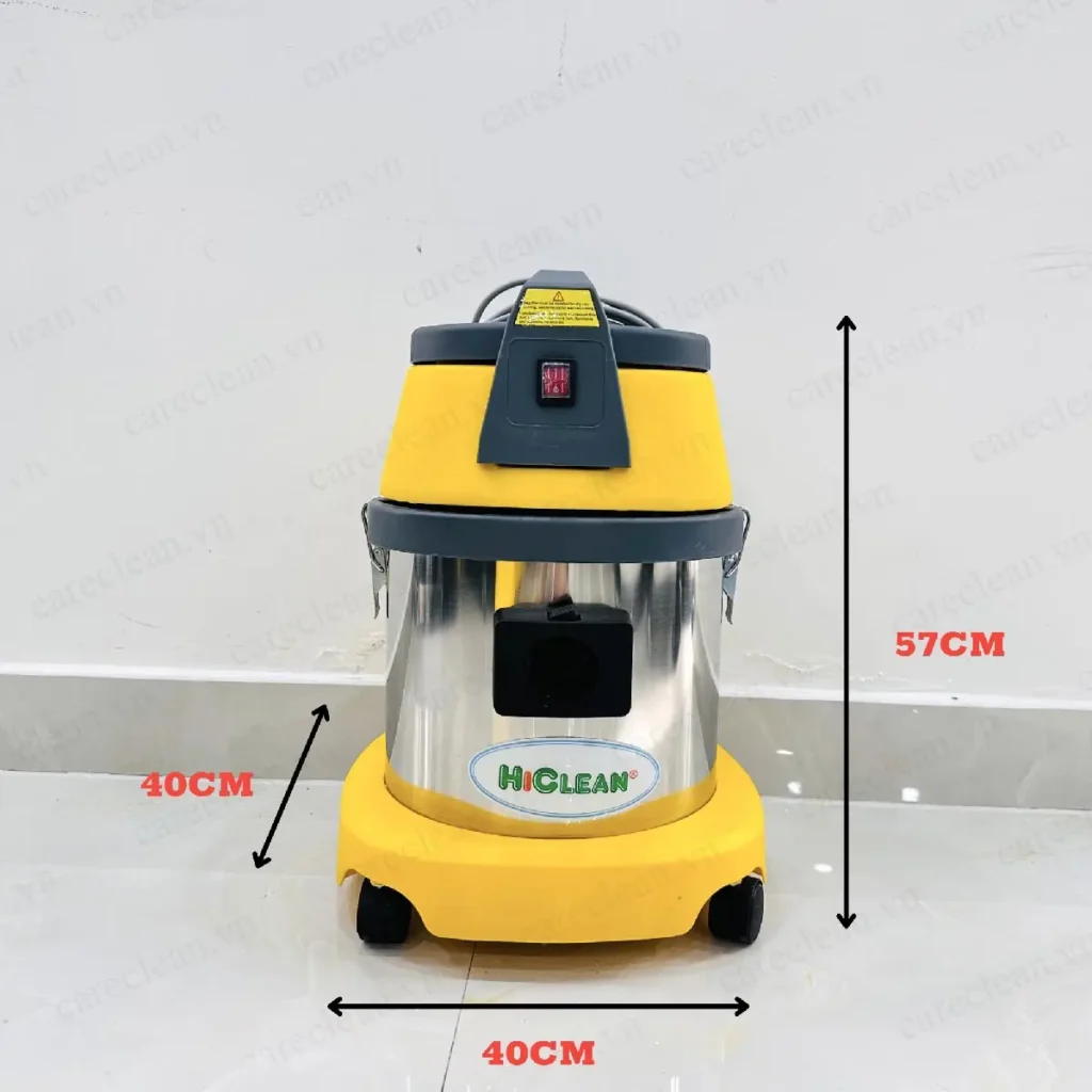 Máy hút bụi công nghiệp HiClean HC15 kích thước tại ROC 