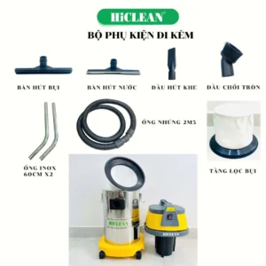 Máy hút bụi HC30 bao gồm phụ kiện đi kèm