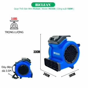 Quạt thổi sàn mini Hiclean HC538 chi tiết về sản phẩm