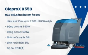 Máy chà sàn liên hợp CleproX X55B