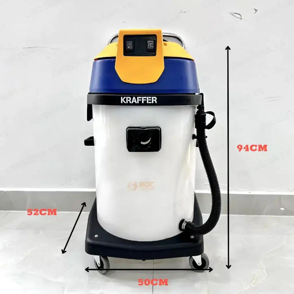 Máy hút bụi công nghiệp Kraffer KF270P kích thước tại ROC 
