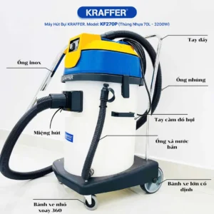 Chi tiết máy hút bụi công nghiệp Kraffer KF270P