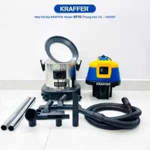 Máy hút bụi công nghiệp Kraffer KF15 bao gồm phụ kiện đi kèm