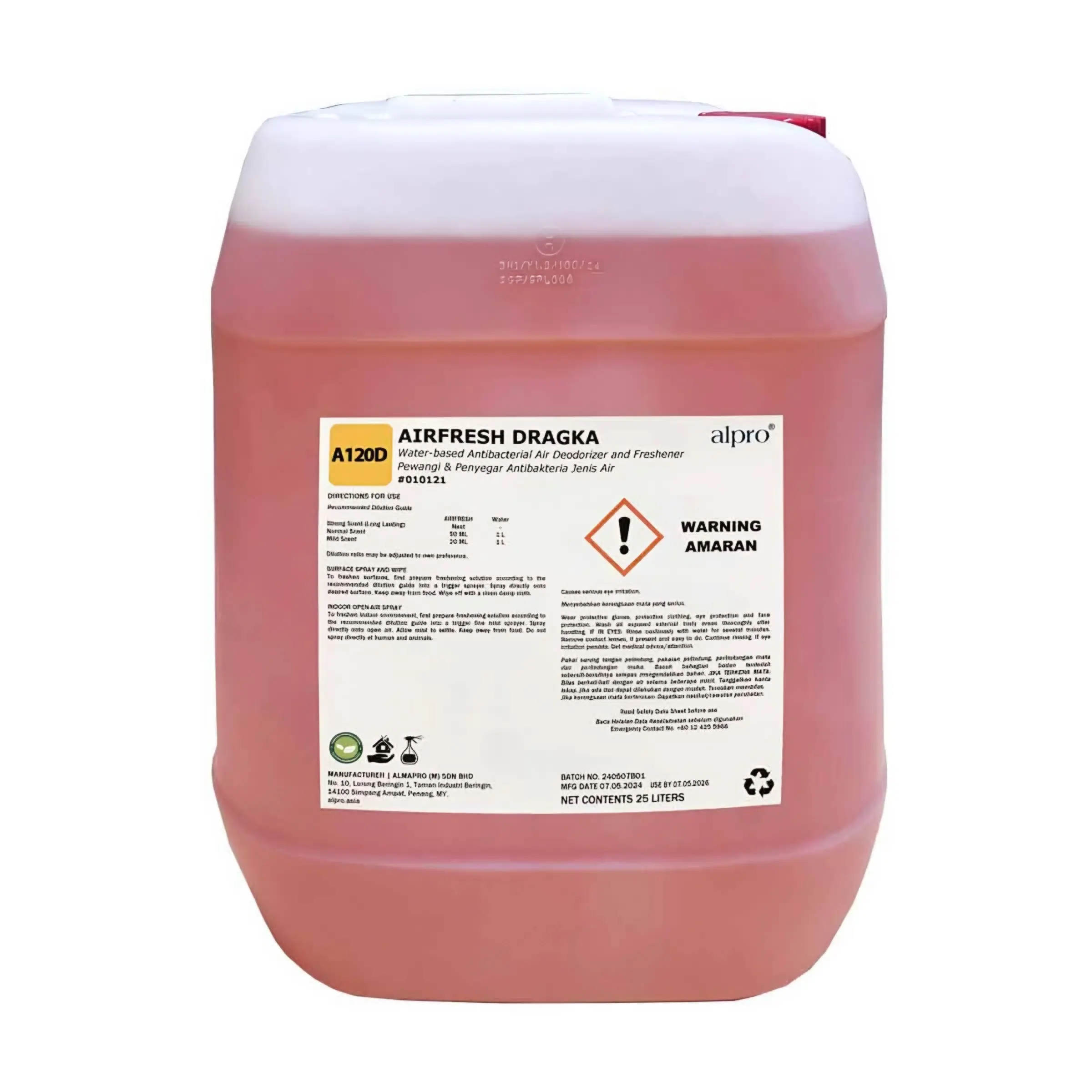 Dung dịch khử mùi hương tinh dầu Alpro A120D AirFresh Dragka