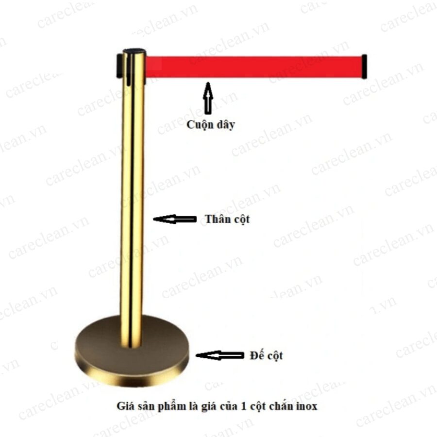 Cột chắn inox mạ vàng