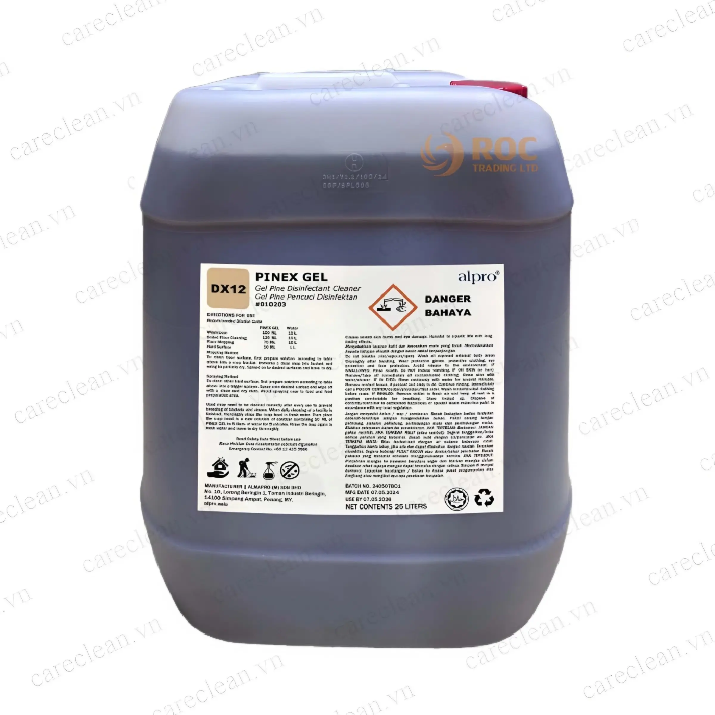 Chất làm sạch và khử trùng ALPRO PINEX GEL (DX12)