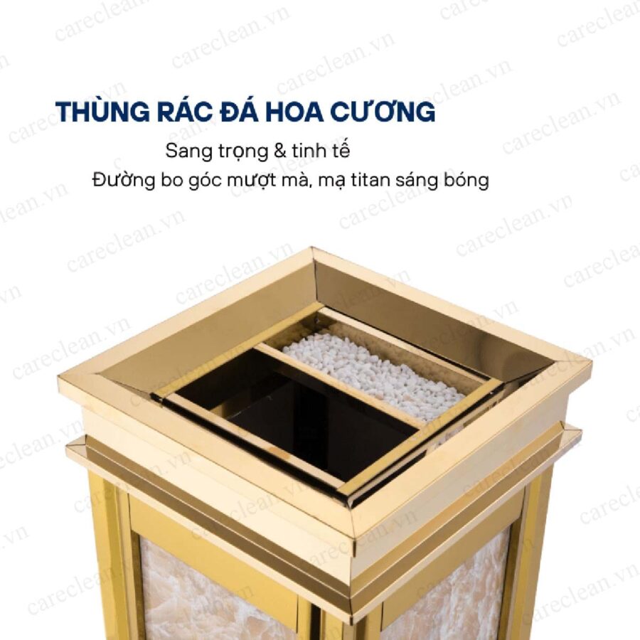 Thùng rác đá hoa cương