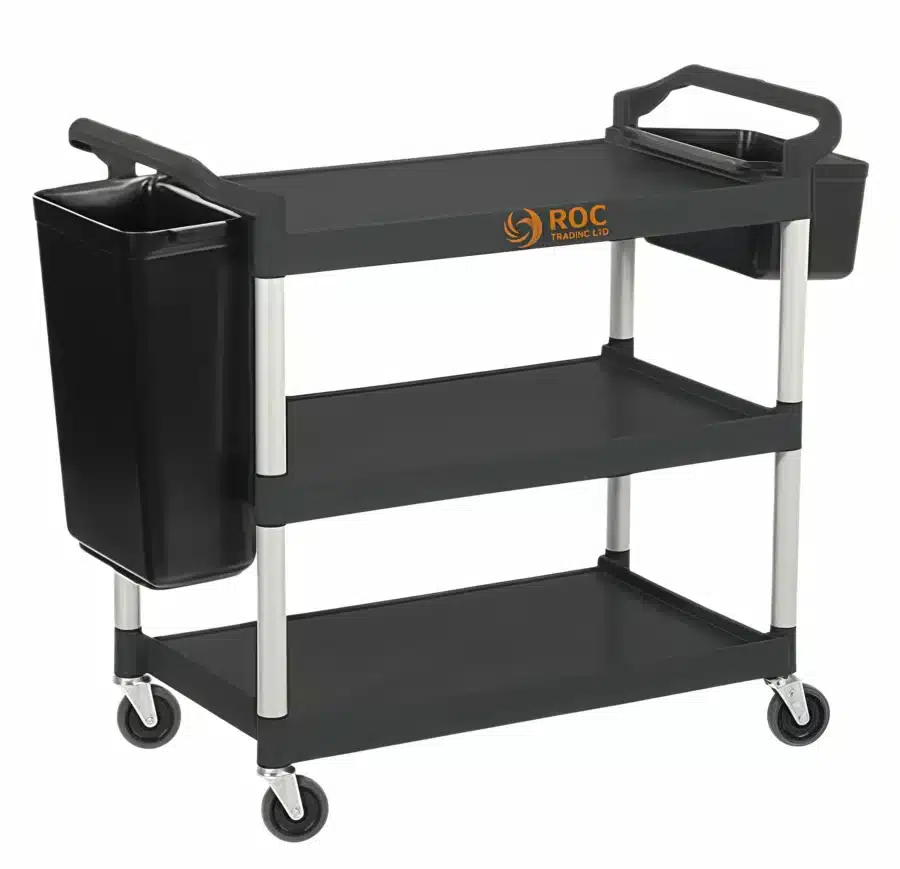 Xe đẩy nhà hàng đa dụng 3 tầng AF08176A cỡ nhỏ giá tốt tại ROC