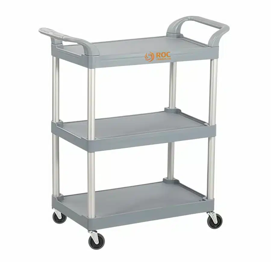 Xe đẩy nhà hàng đa dụng 3 tầng AF08162-L cỡ nhỏ giá tốt tại ROC