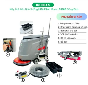 Máy chà sàn liên hợp HiClean S530B (bình acquy) - Sản phẩm giá tốt tại ROC