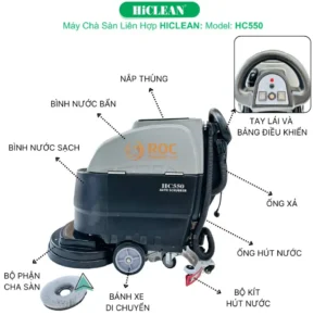 Máy chà sàn liên hợp HiClean HC550 hàng có sẵn tại ROC