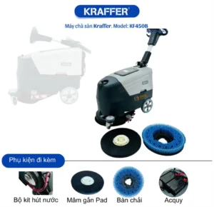 Máy lau sàn gia đình KRAFFER KF450B dùng bình phụ kiện đi kèm
