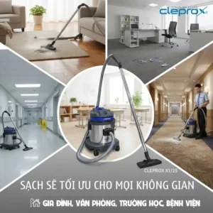 Máy hút bụi công nghiệp CleproX X1-25 ứng dụng đa dạng